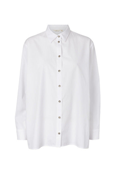 basicapparel - Vilde Loose Shirt - Hvid